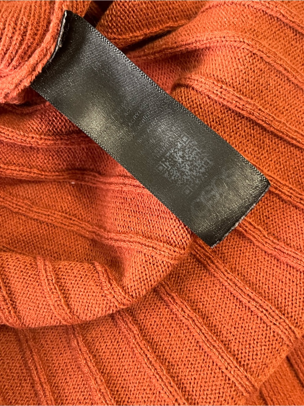 ASOS Rust Ribbed Button-Trim Long Sleeve Midi Dress - Picture 5 of 9